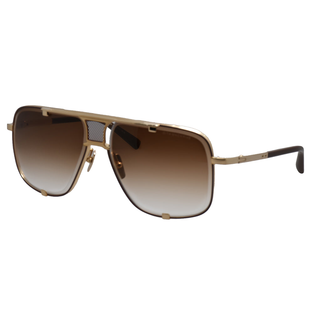 MACH-FIVE DT DRX-2087-I-GLD-BRN-64 Unisex Aviator Sunglasses