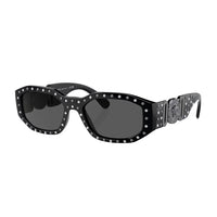 VE 4361 539887 53mm Unisex Geometric Sunglasses Black