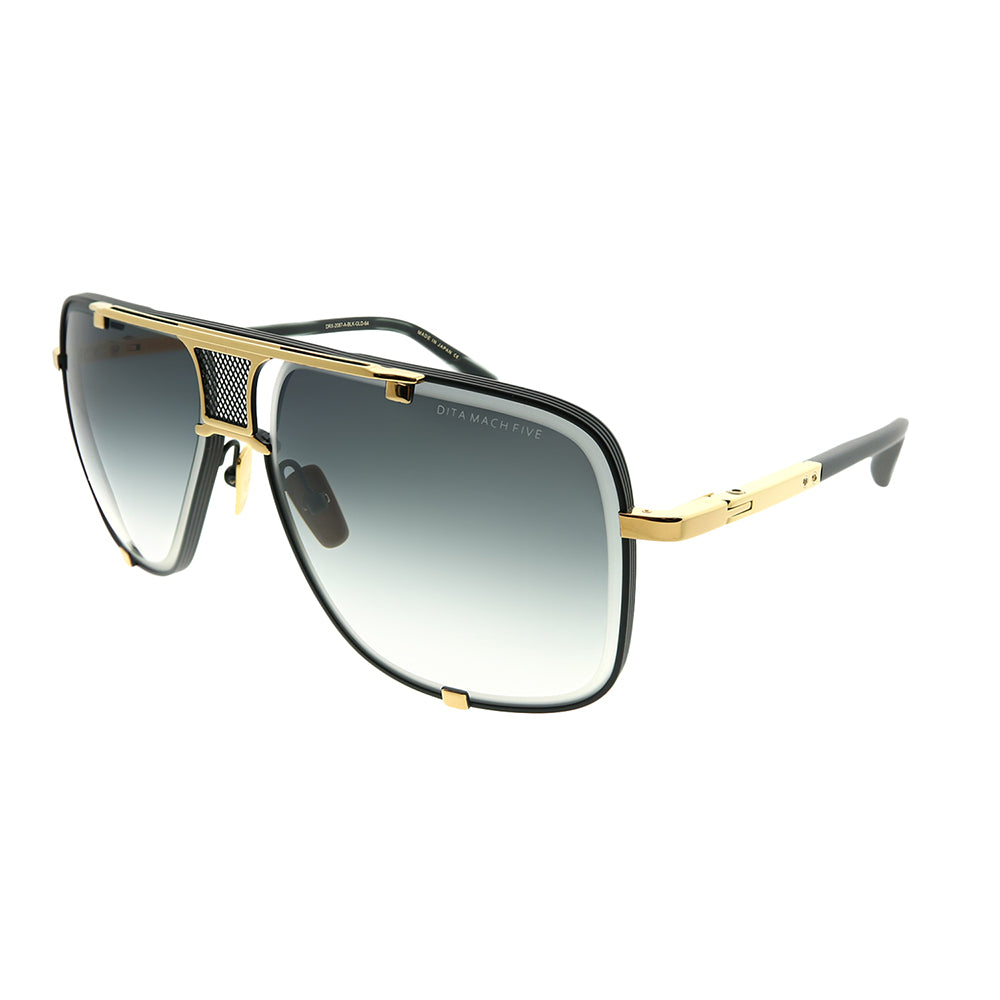 Mach-Five DRX-2087-A-BLK-GLD-64 Unisex Aviator Sunglasses