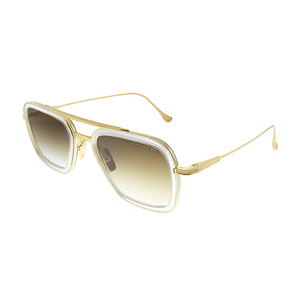 Flight.006 DT 7806-L-CLR-GLD-52 Unisex Aviator Sunglasses