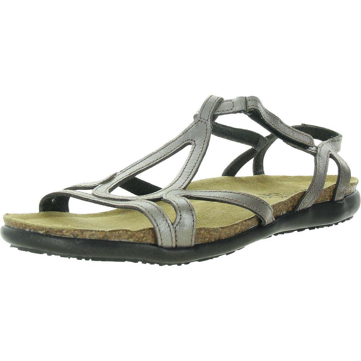 Womens Strappy Leather Slingback Sandals