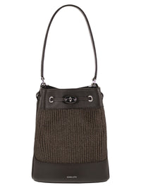 Zanellato Women Monda' - Leather And Straw Bucket Bag Size S