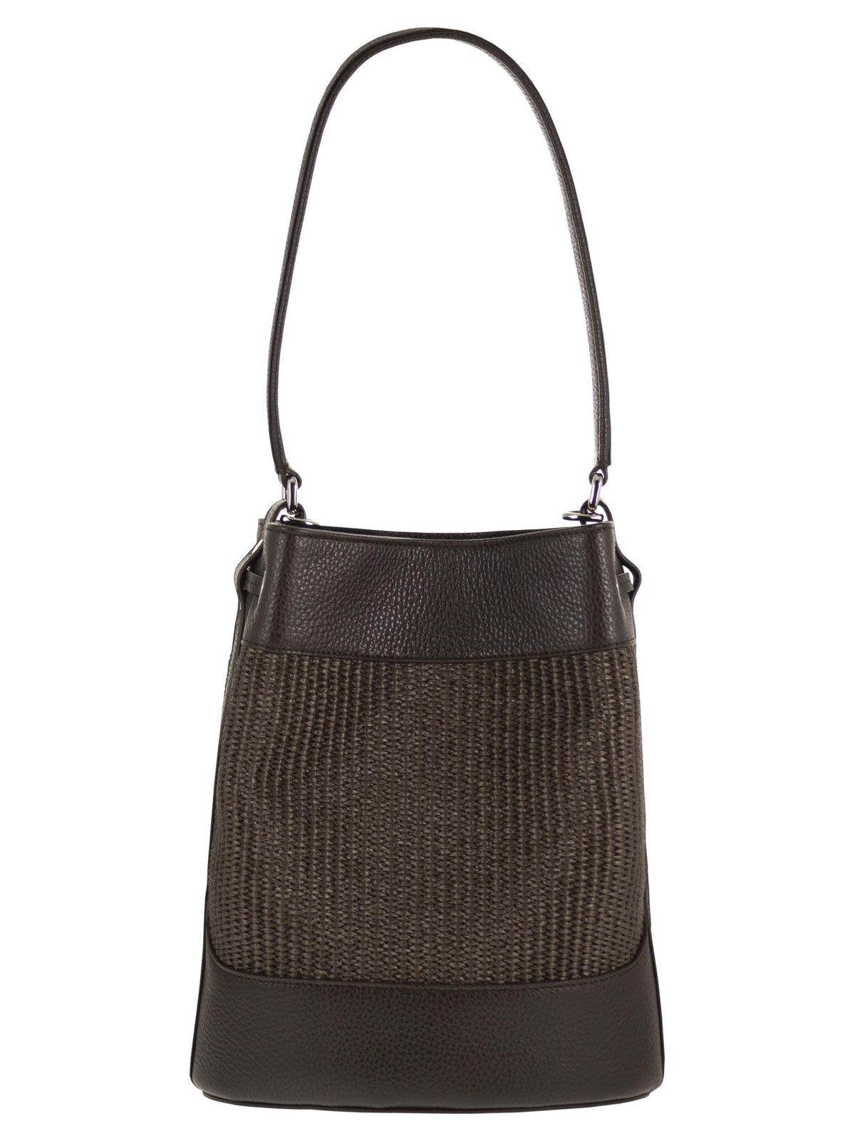 Zanellato Women Monda' - Leather And Straw Bucket Bag Size S