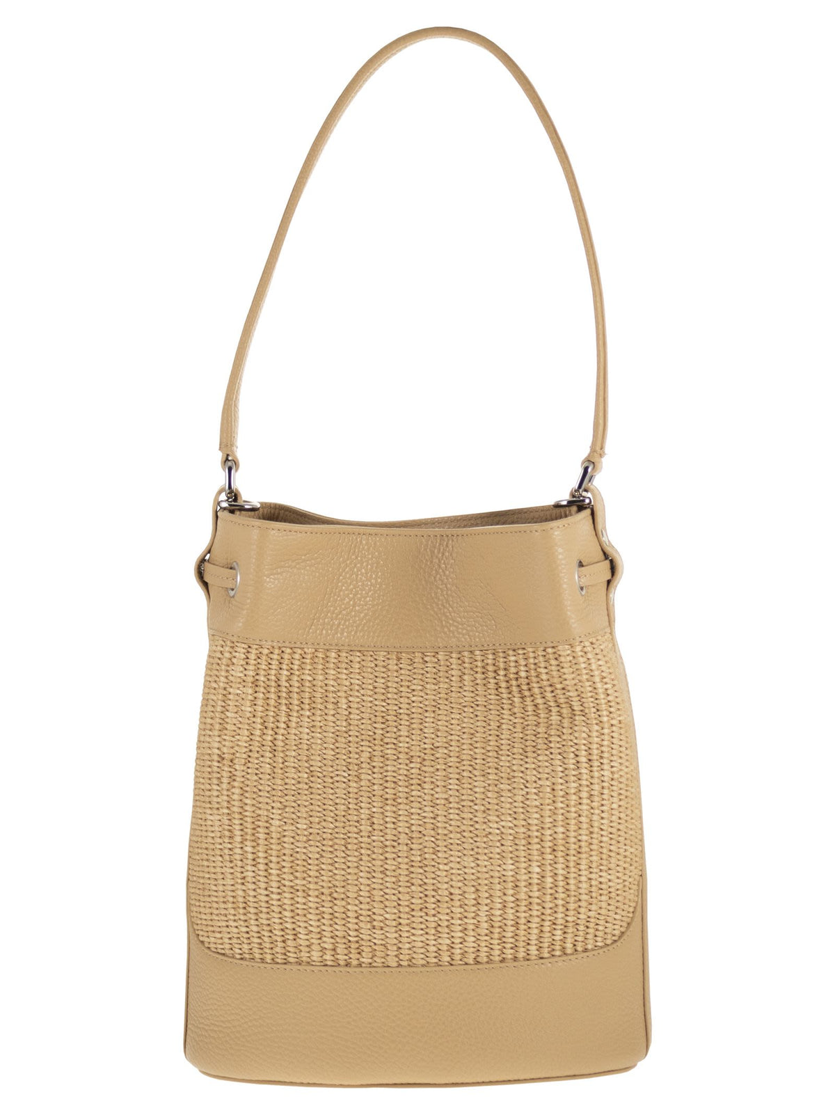 Zanellato Women Monda' - Leather And Straw Bucket Bag Size S