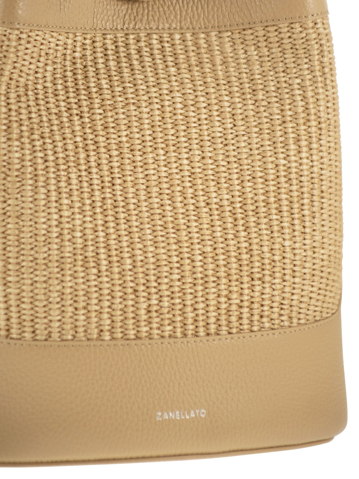 Zanellato Women Monda' - Leather And Straw Bucket Bag Size S