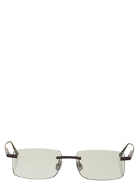 BRUNELLO CUCINELLI Brunello Cucinelli Men Rectangular Rimless Titanium Sunglasses With Interchangeable Lenses