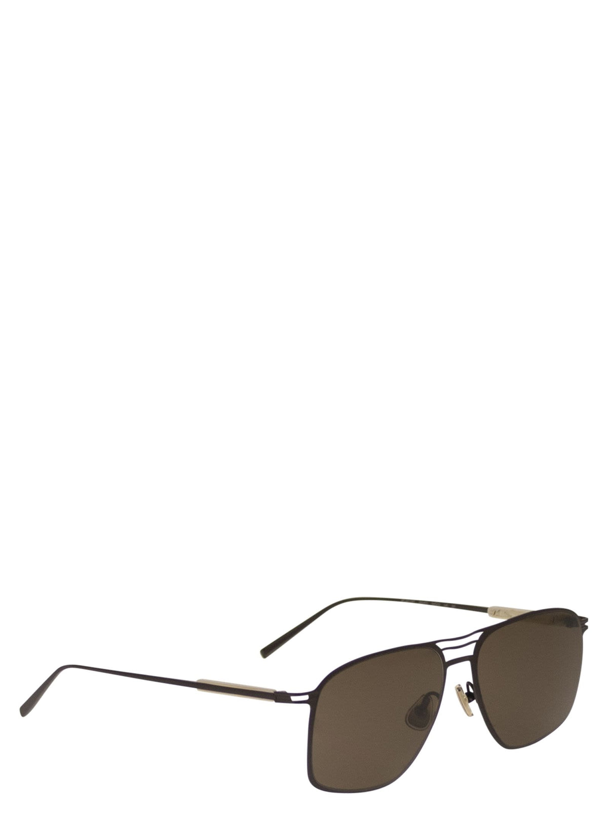Brunello Cucinelli Men Titanium Sunglasses With Polyamide Lenses