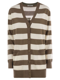 MAX MARA Max Mara Women Fiemme - Long Striped Wool Cardigan