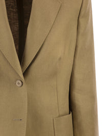 Max Mara Women Mxmvolonta - Pure Linen Fabric Blazer