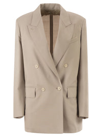 Max Mara Women Mxmmitico - Double-Breasted Blazer In Wool, Mohair And Silk Blend
