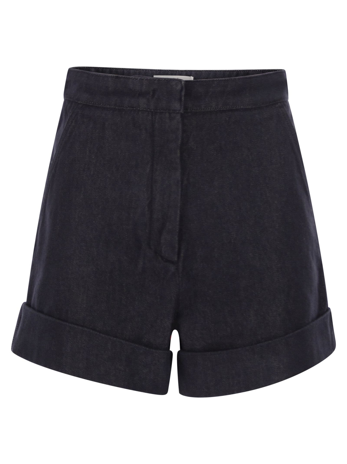 Max Mara Women Mxmcalca - Denim-Effect Cotton Shorts