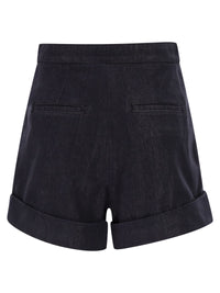 Max Mara Women Mxmcalca - Denim-Effect Cotton Shorts