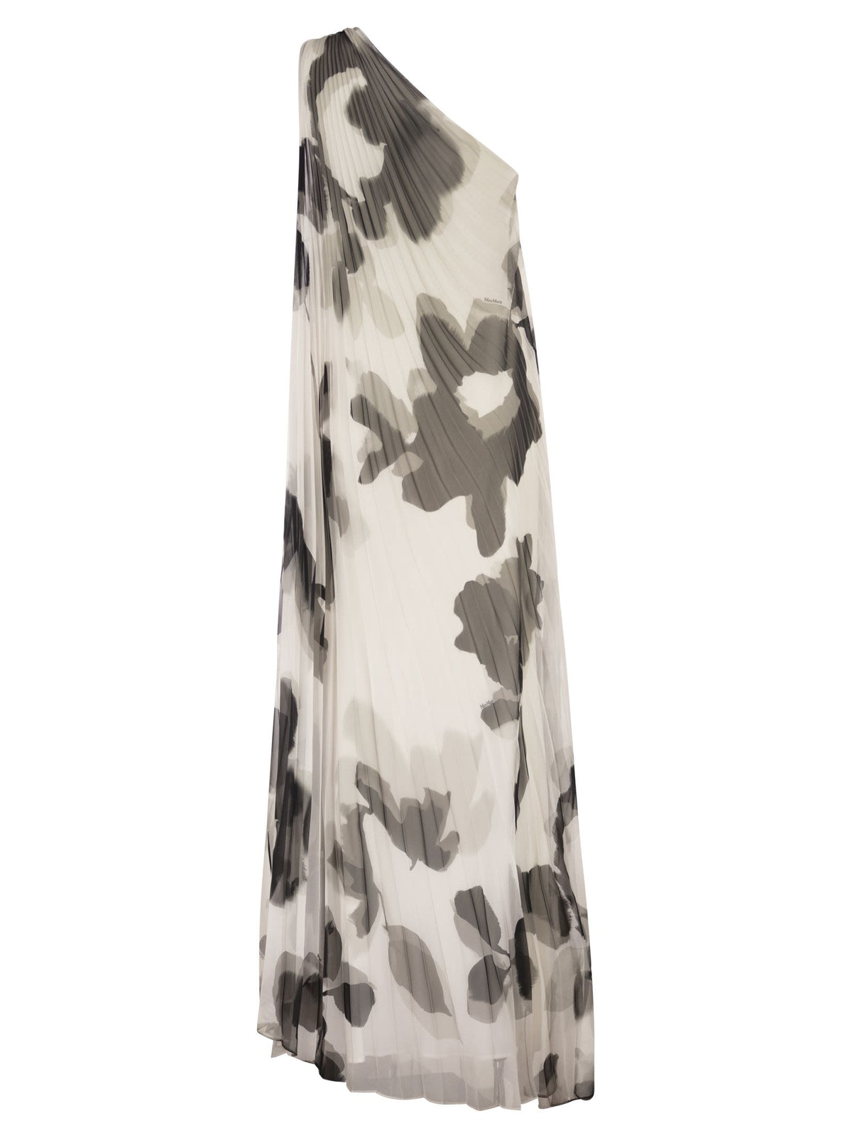 Max Mara Women Mxefuggito - One-Shoulder Pleated Printed Long Dress
