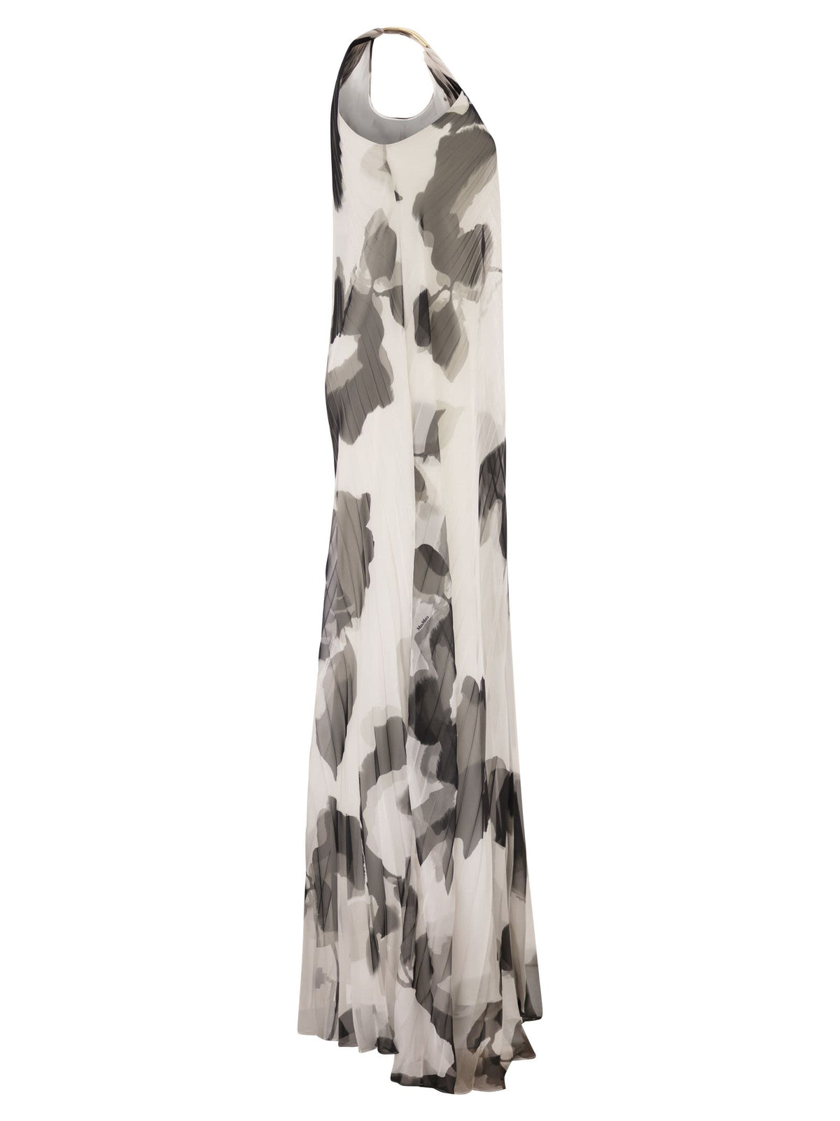 Max Mara Women Mxefuggito - One-Shoulder Pleated Printed Long Dress