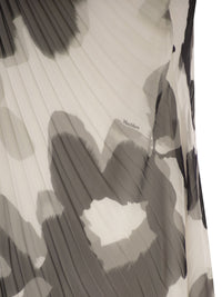 Max Mara Women Mxefuggito - One-Shoulder Pleated Printed Long Dress