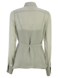 Max Mara Women Mxmgolfo - Silk Chiffon Shirt With Matching Top