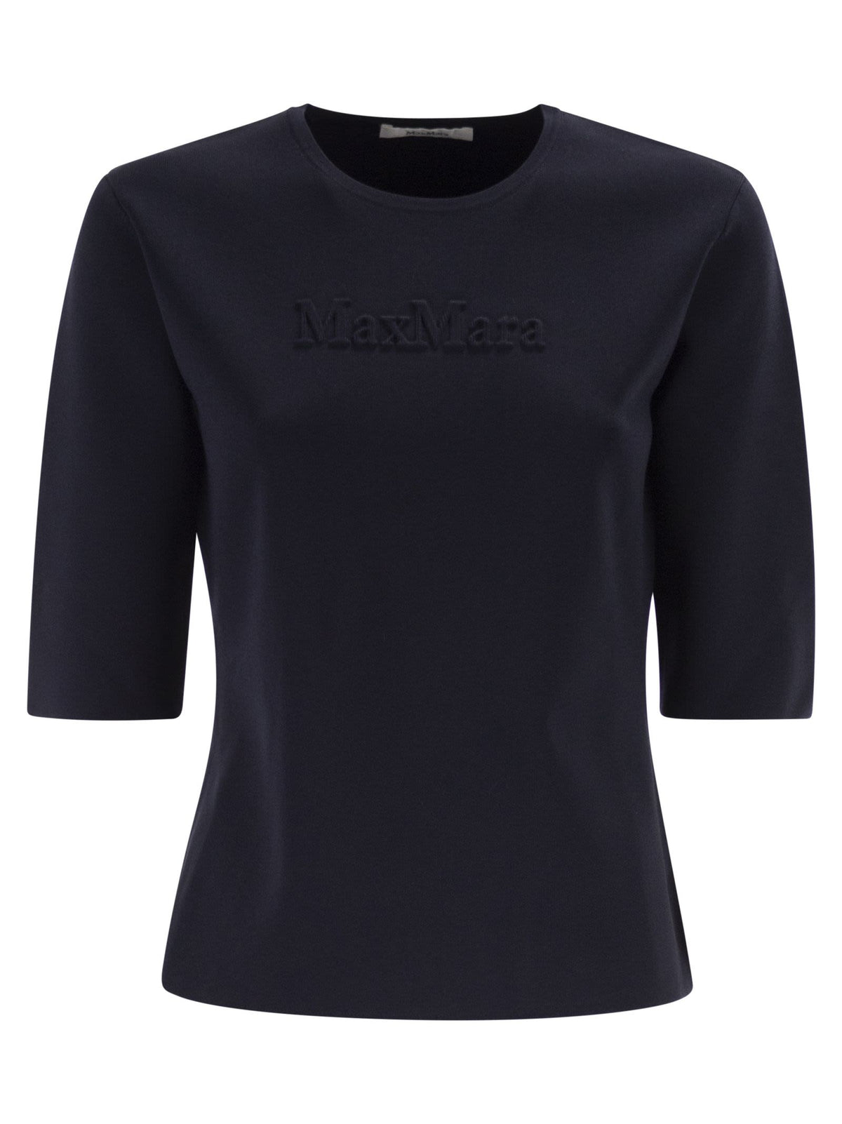 Max Mara Women Mxpaustero - Short-Sleeved Top With Embroidered Logo