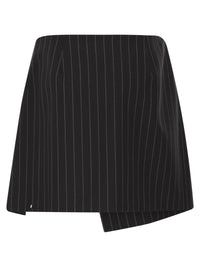 Sportmax Women Spxfatti - Mini Skirt In Pinstriped Gabardine