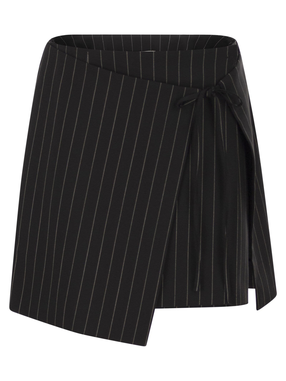 Sportmax Women Spxfatti - Mini Skirt In Pinstriped Gabardine