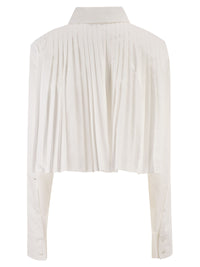 Sportmax Women Spxceppo - Cotton Crop Top With Pleated Back