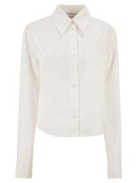 Sportmax Women Spxceppo - Cotton Crop Top With Pleated Back