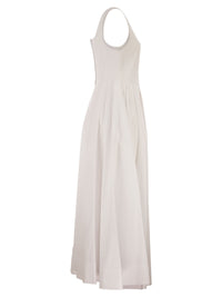 Sportmax Women Spxgiro – Structured Cotton Midi Dress With Full Skirt