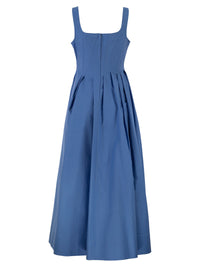 Sportmax Women Spxgiro – Structured Cotton Midi Dress With Full Skirt