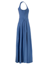 Sportmax Women Spxgiro – Structured Cotton Midi Dress With Full Skirt