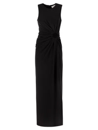 Sportmax Women Spxsaletta – Long Stretch Jersey Dress With Draping And Cut-Out