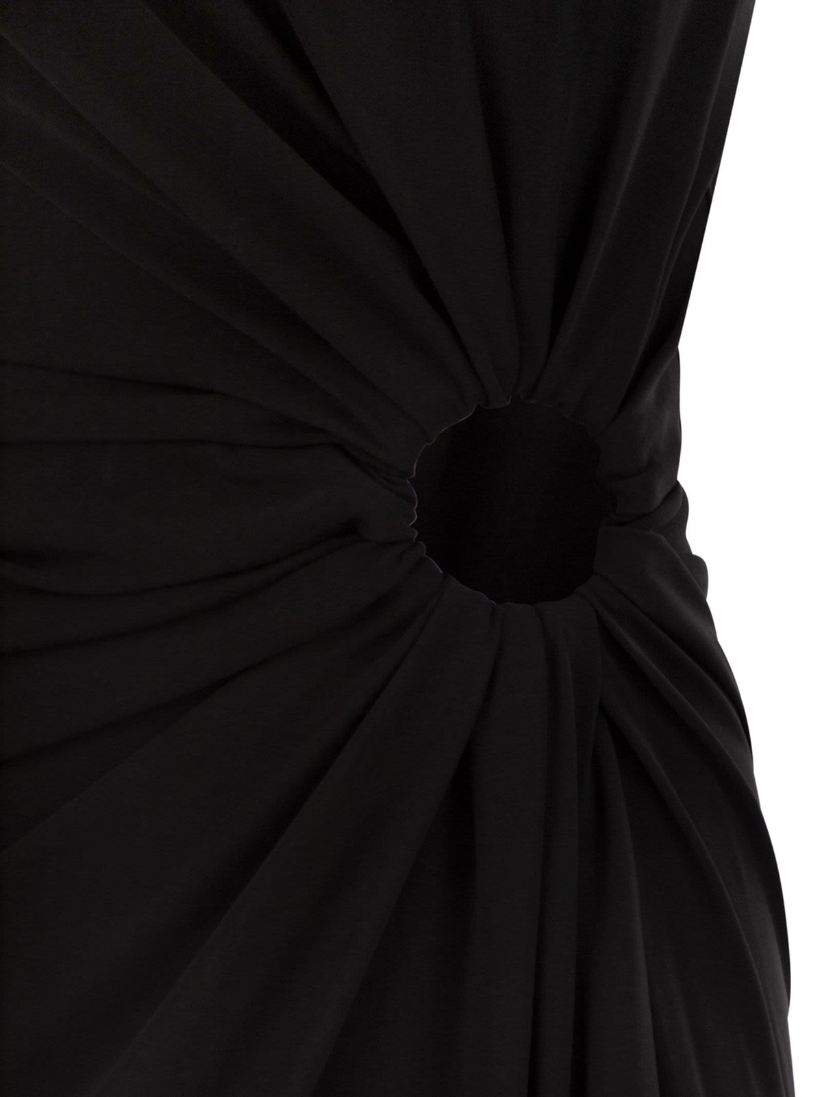 Sportmax Women Spxsaletta – Long Stretch Jersey Dress With Draping And Cut-Out