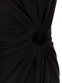 Sportmax Women Spxsaletta – Long Stretch Jersey Dress With Draping And Cut-Out