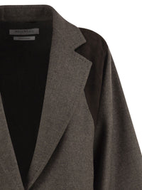 Max Mara Women Mxsfenice - Single-Breasted Virgin Wool Blazer With Lambskin Details