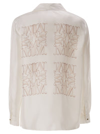 Max Mara Women Mxmfiltro - Silk Shirt With Monogram Print