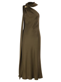 Max Mara Women Mxevasto - One-Shoulder Long Dress In Pure Silk