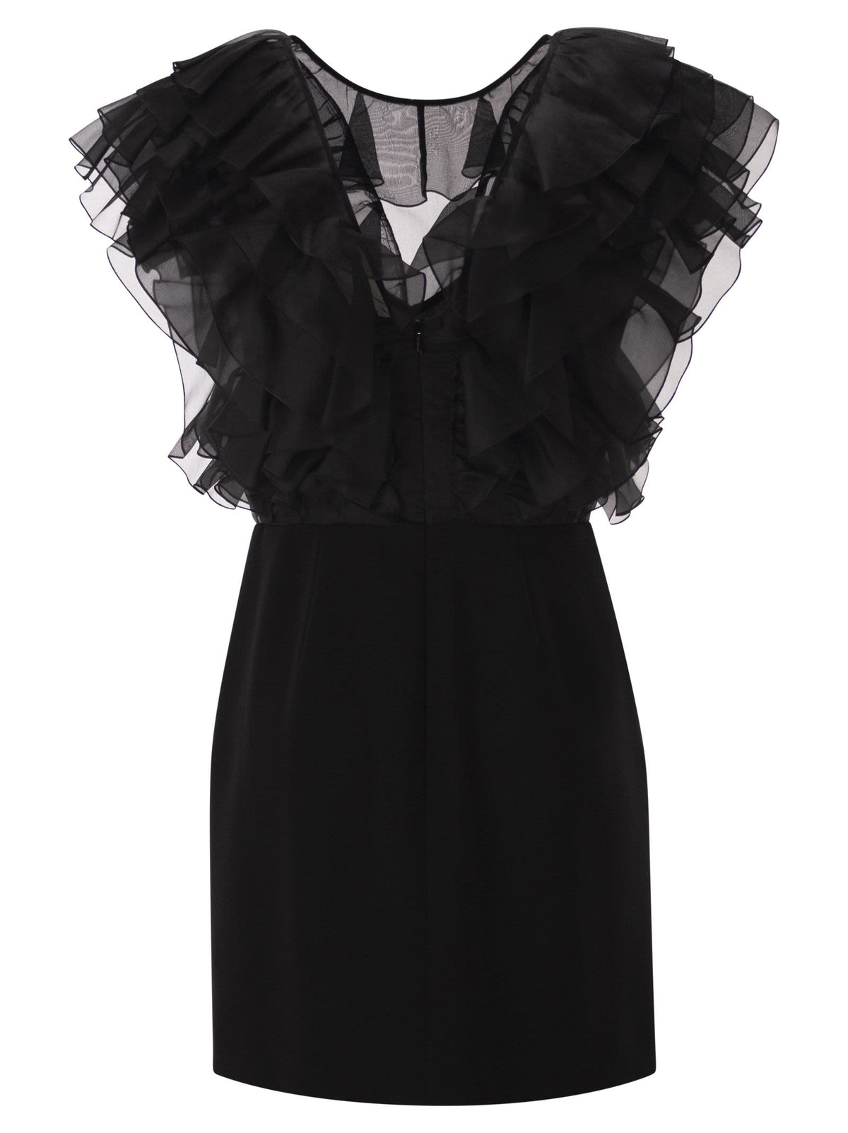 MAX MARA Max Mara Women Mxecloro - Silk Mini Dress With Ruffle Detailing