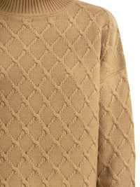 MAX MARA Max Mara Women Mxmbambola - Wool And Cashmere Roll-Neck Jumper With Diamond Knit