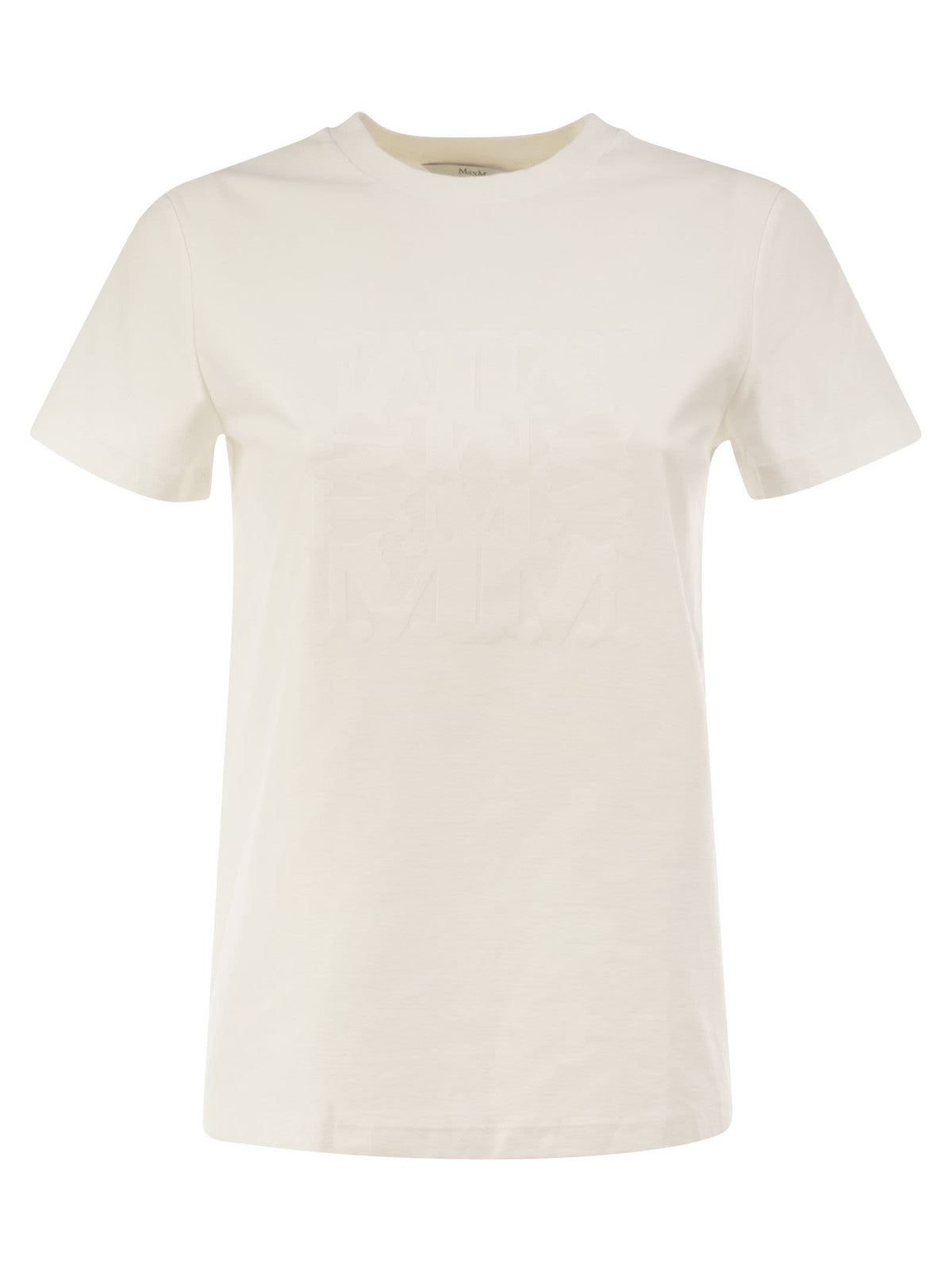 MAX MARA Max Mara Women Mxmpanfilo - Stretch Cotton T-Shirt With Tonal Max Mara Logo