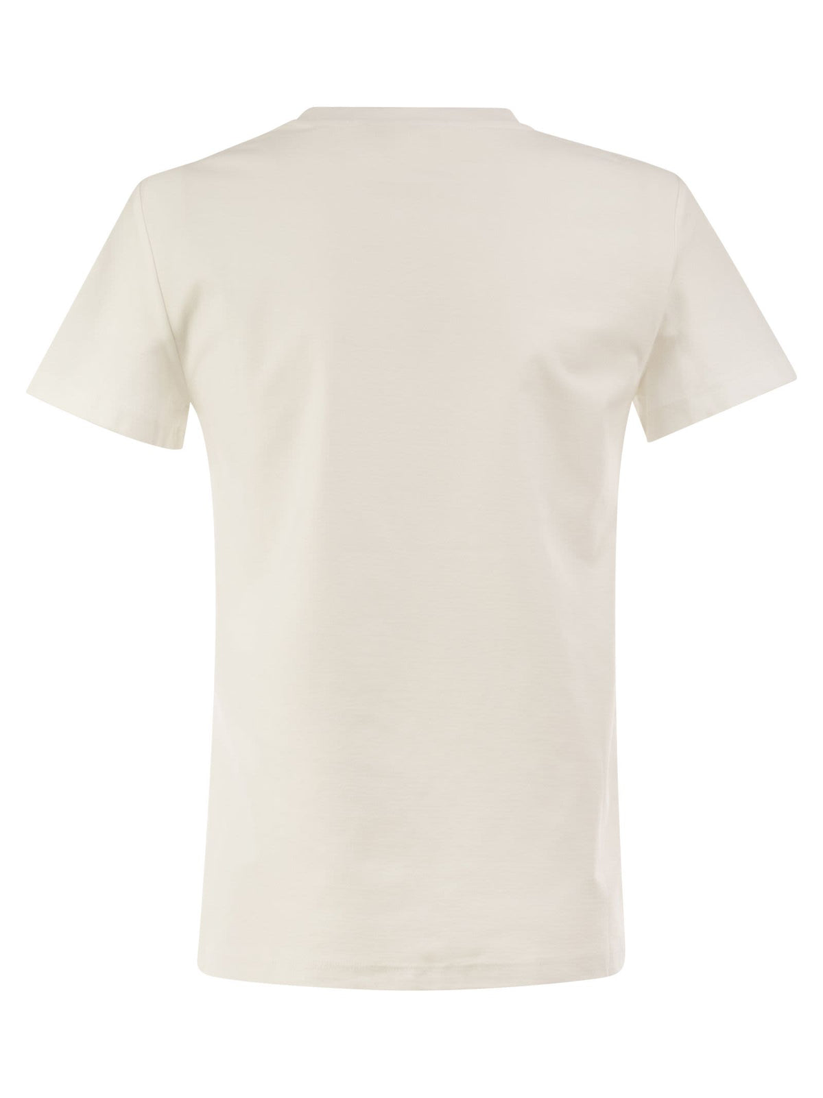 MAX MARA Max Mara Women Mxmpanfilo - Stretch Cotton T-Shirt With Tonal Max Mara Logo