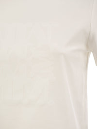 MAX MARA Max Mara Women Mxmpanfilo - Stretch Cotton T-Shirt With Tonal Max Mara Logo