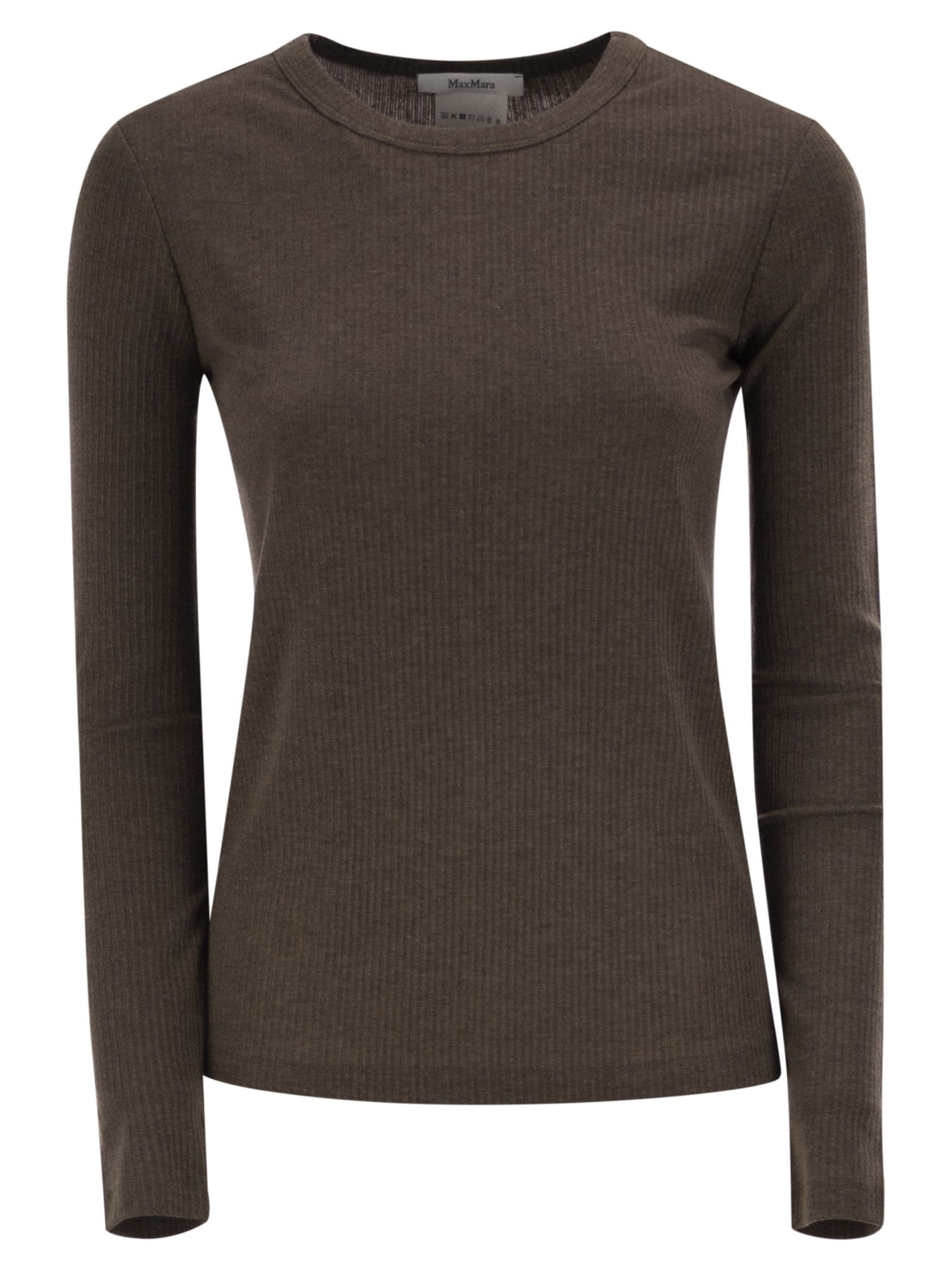 MAX MARA Max Mara Women Mxmsalmone - Ribbed Lyocell And Silk T-Shirt