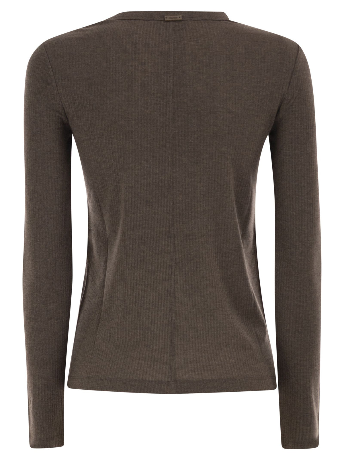 MAX MARA Max Mara Women Mxmsalmone - Ribbed Lyocell And Silk T-Shirt