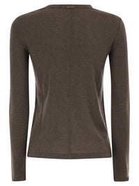 MAX MARA Max Mara Women Mxmsalmone - Ribbed Lyocell And Silk T-Shirt