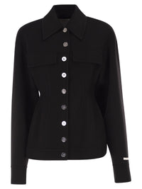 Sportmax Women Spxarena - Tailored Virgin Wool Jacket With Sculpted Silhouette