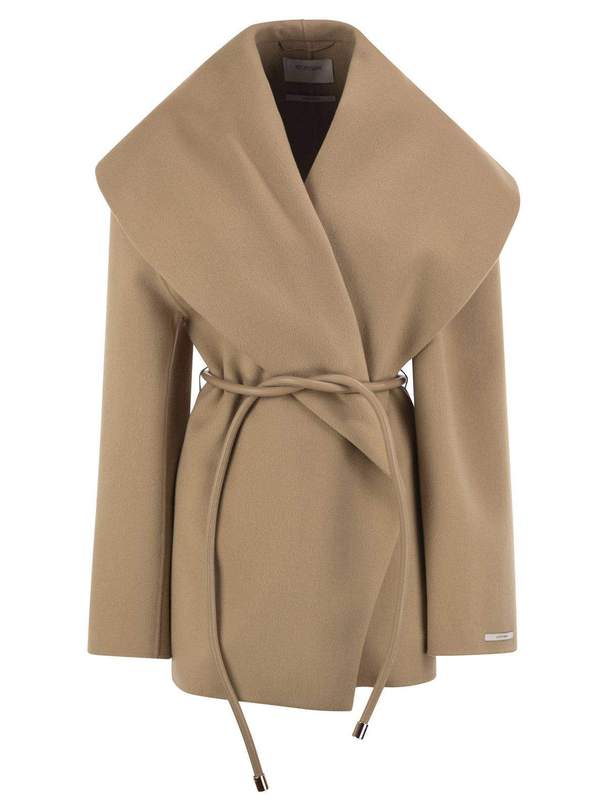 Sportmax Women Spxuguale - Wrap Short Coat In Virgin Wool