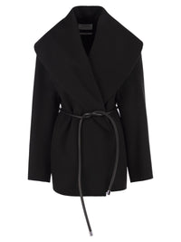 Sportmax Women Spxuguale - Wrap Short Coat In Virgin Wool