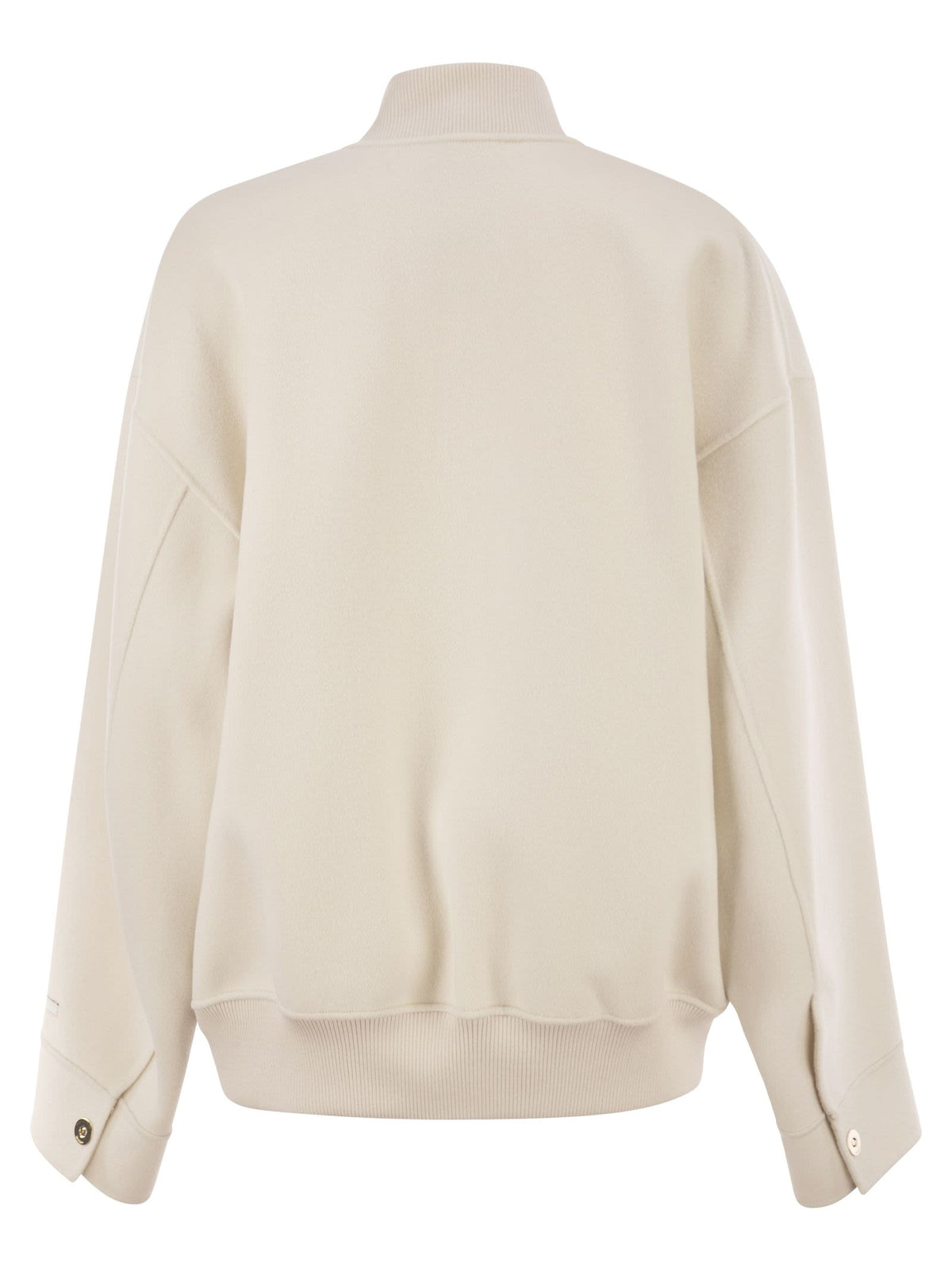 Sportmax Women Spxondata - Virgin Wool Bomber Jacket With Ribbed Knit Details