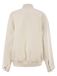 Sportmax Women Spxondata - Virgin Wool Bomber Jacket With Ribbed Knit Details
