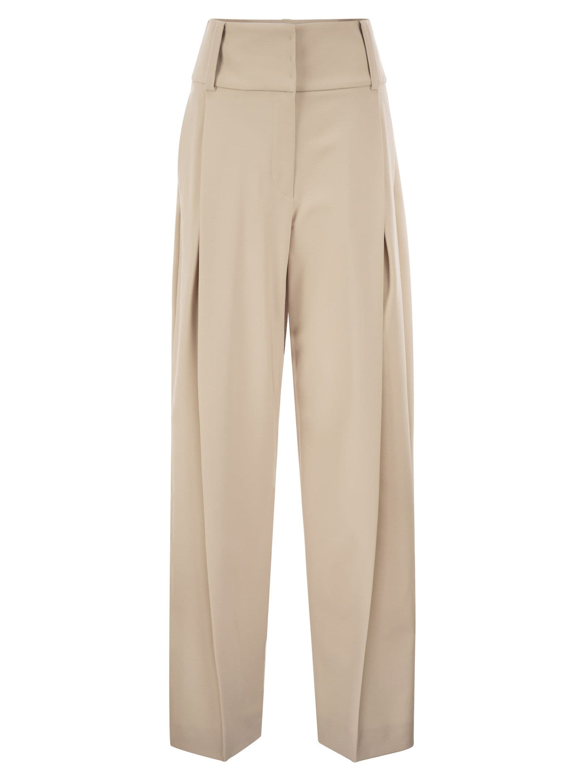 Sportmax Women Spxgirino - Wide-Leg Stretch Virgin Wool Trousers