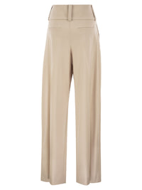 Sportmax Women Spxgirino - Wide-Leg Stretch Virgin Wool Trousers