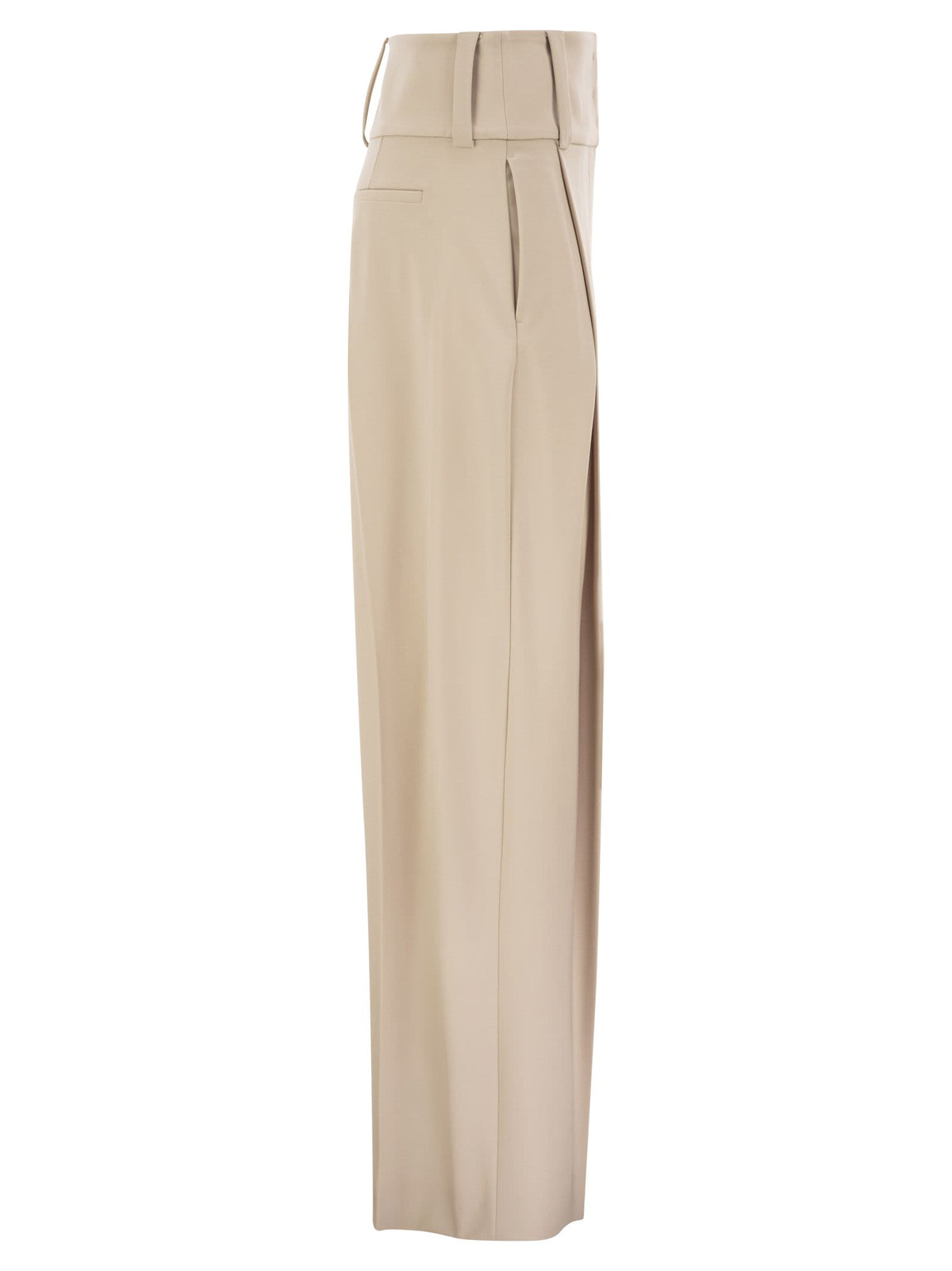 Sportmax Women Spxgirino - Wide-Leg Stretch Virgin Wool Trousers